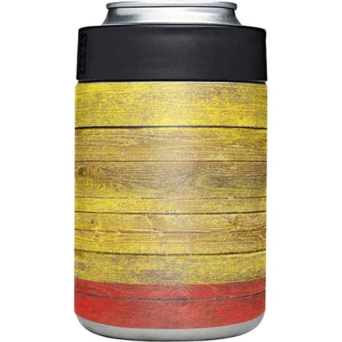 Spain Flag Dark Wood Yeti Colster Can Insulator  Skin